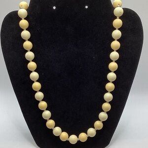 Two-Tone Yellow Bead Women’s Necklace